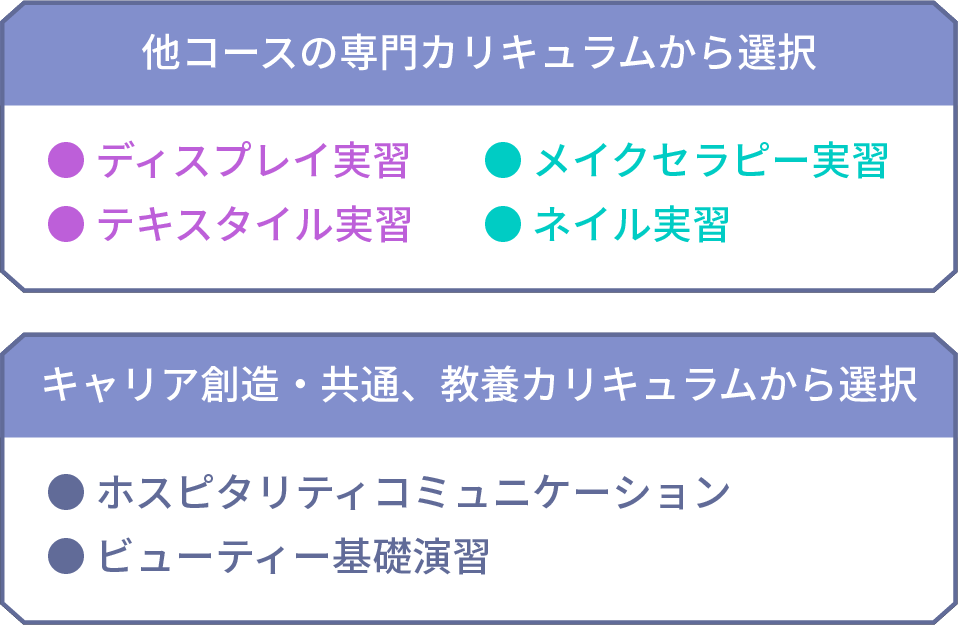 他コースの専門カリキュラム|キャリア創造・共通、教養カリキュラム