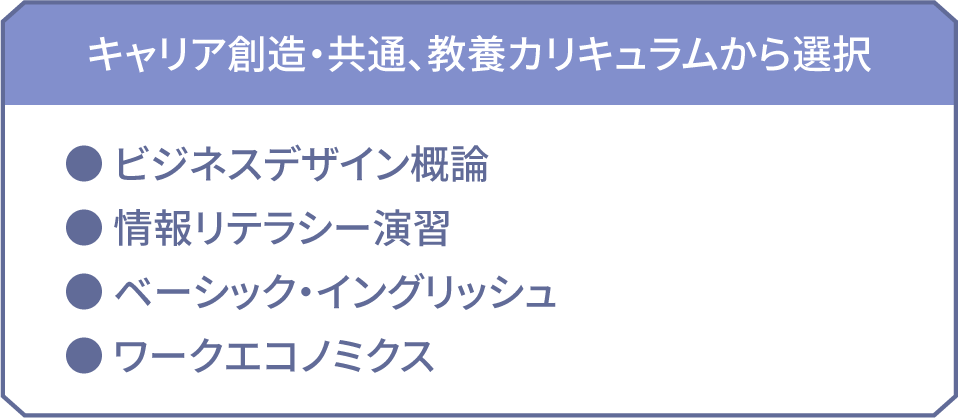 他コースの専門カリキュラム|キャリア創造・共通、教養カリキュラム