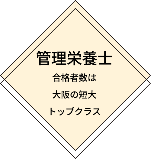 管理栄養士｜合格者数・大阪の短大トップクラス