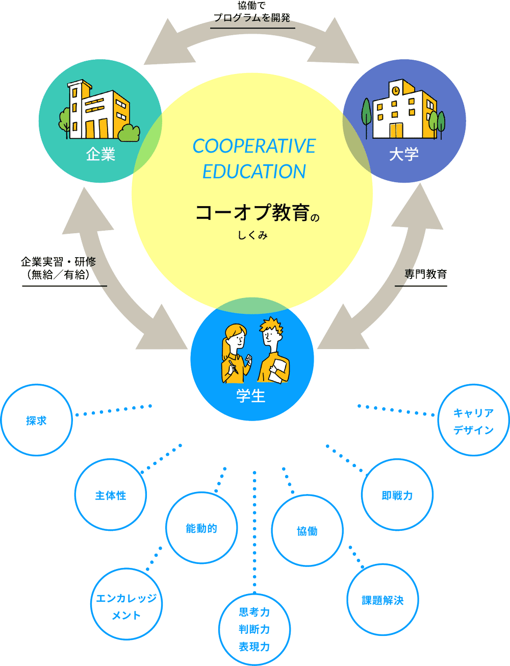 コーオプ教育の仕組み